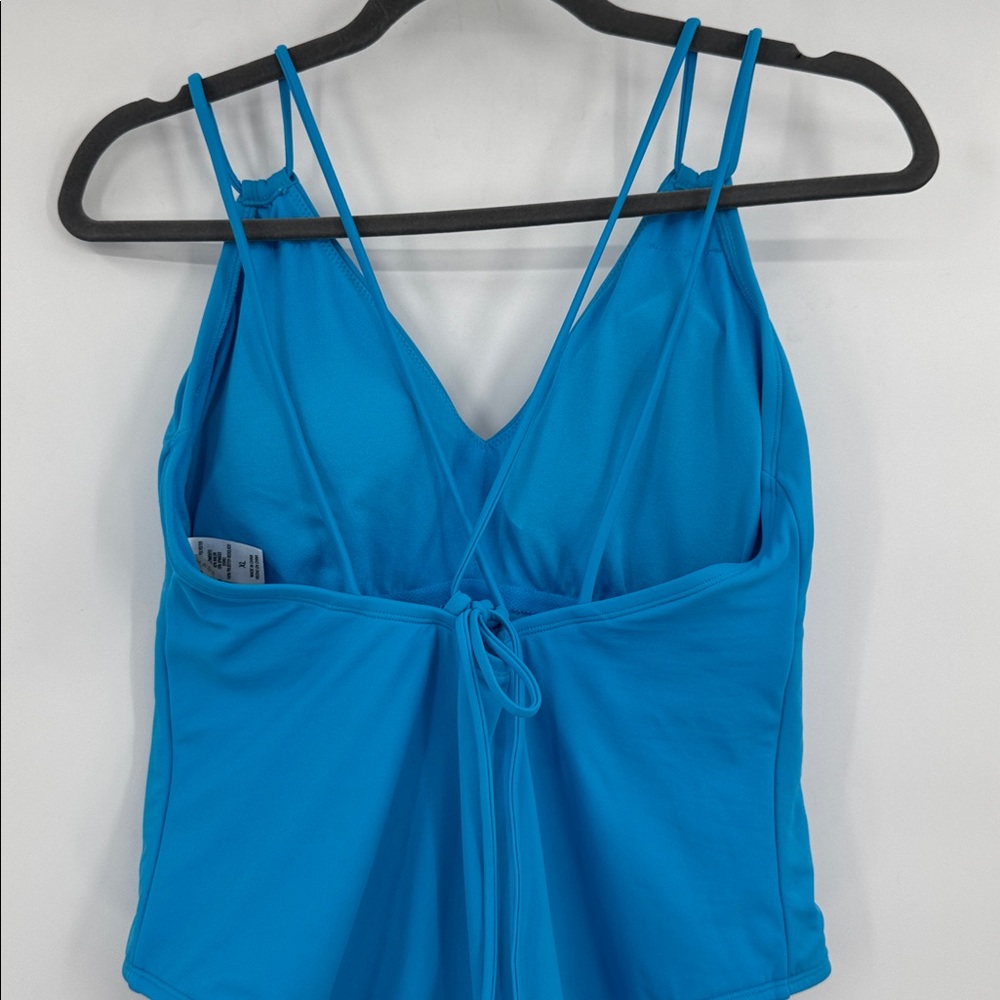 Shade & Shore Blue Women's Tunneled Plunge One Piece Swimsuit Size XL - Picture 5 of 8